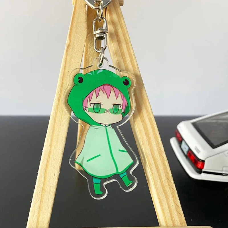 Anime The Disastrous Life of Saiki K Saiki Kusuo Cosplay Key Chain Backpack Pendant Acrylic Keychains Keyring Accessories