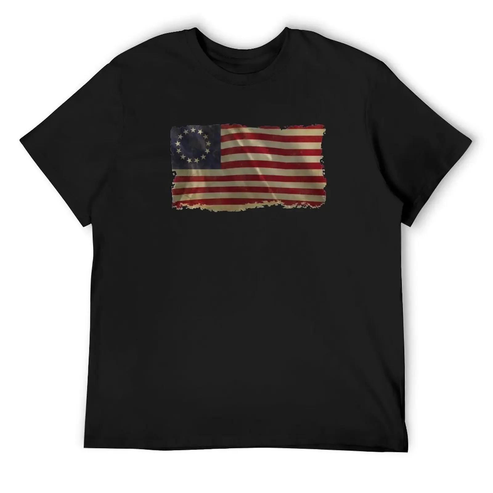 Betsy Ross American Flag Distressed Vintage Style 13 Star Flag T-Shirt blanks graphic t shirts hippie clothes cotton t shirt men