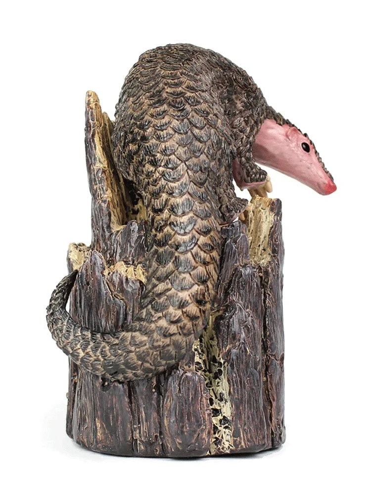 Simulation Animal Model Solid Plastic Pangolin Wild Animal Toy Male Child Cognitive Stump Bookshelf Decoration