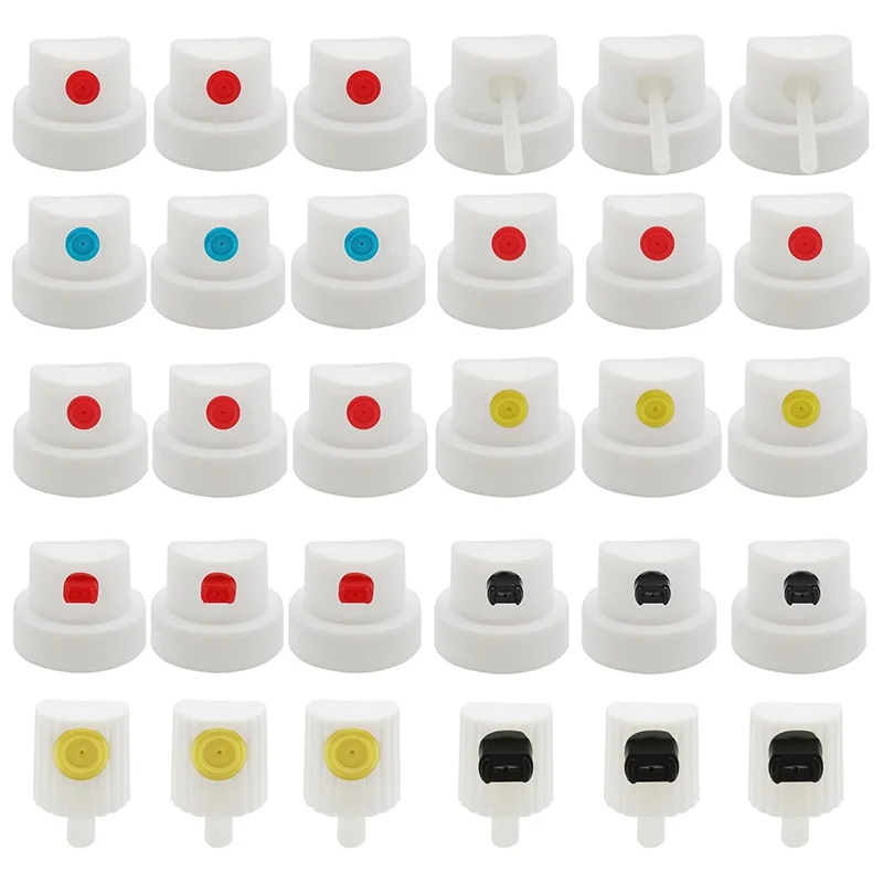 Set Of 30 Graffiti Spray-Paint Nozzles, Highly Durable Caps And Tips For Spray Cans Replacement-AC82