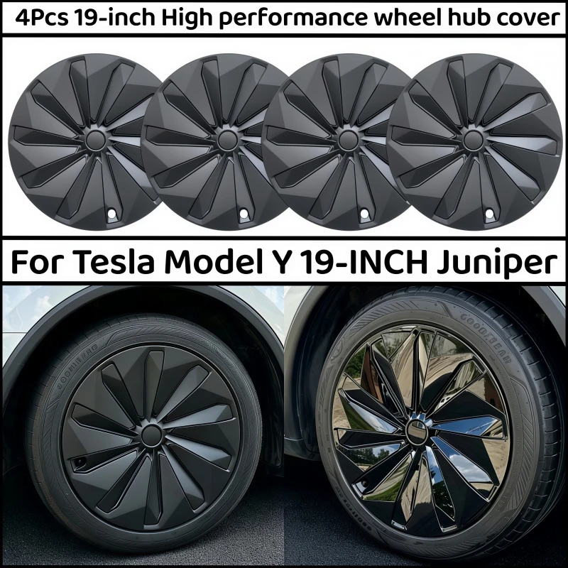 4PCS 19 Inch Wheel Cover Full Rim Protector For Tesla Model Y Juniper 2025+ Performance Replacement Hubcap Auto Accessories