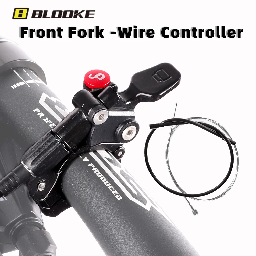 Blooke Mtb Bike Suspension Fork Lock Shock Absorber Stem Remote Lockout Lever Wire Control Handlebar Key Switch Push Button