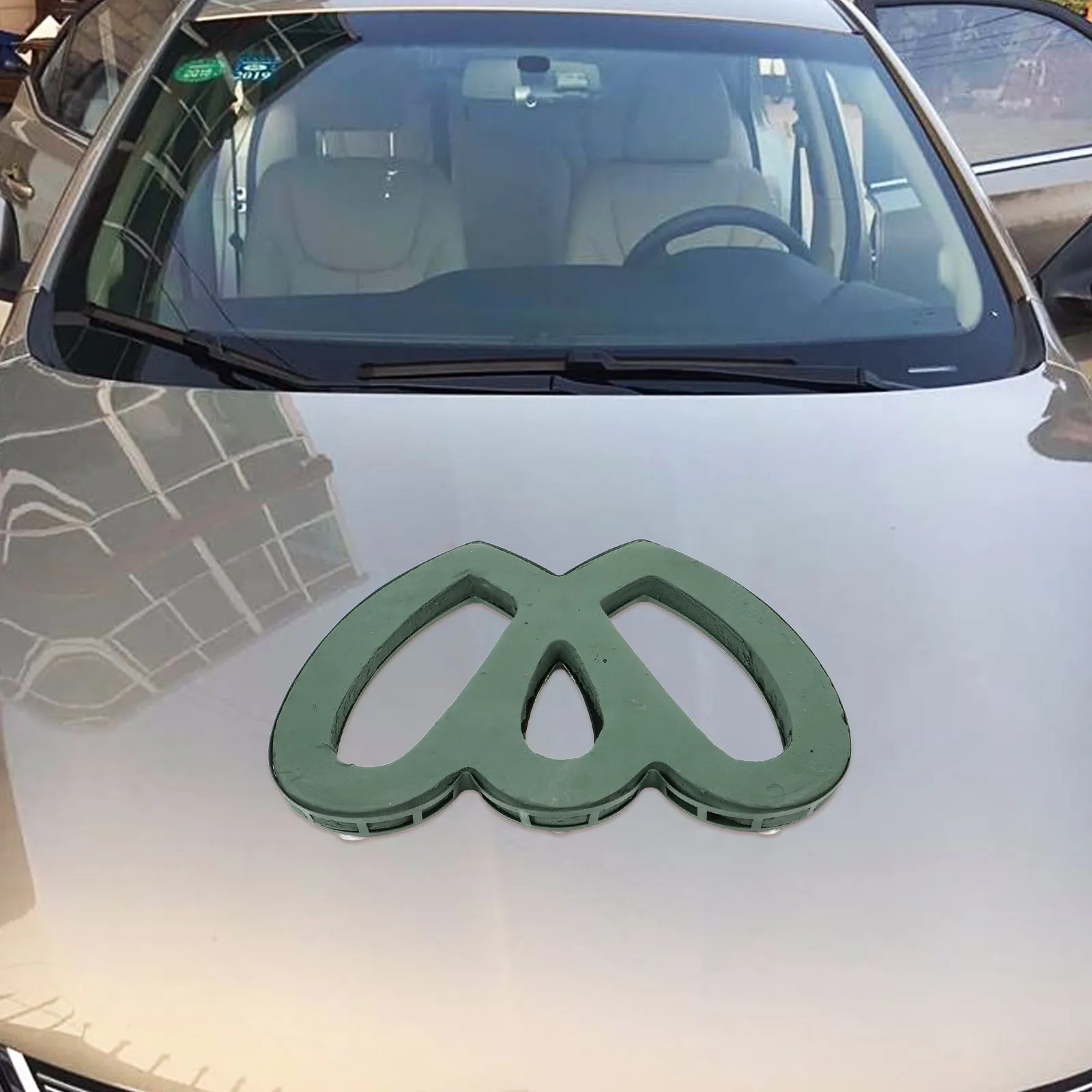 

Блок из флористической пены в форме сердца для декора свадебного автомобиля, DIY-композиций из цветов, с присоской, для романтических цветочных композиций