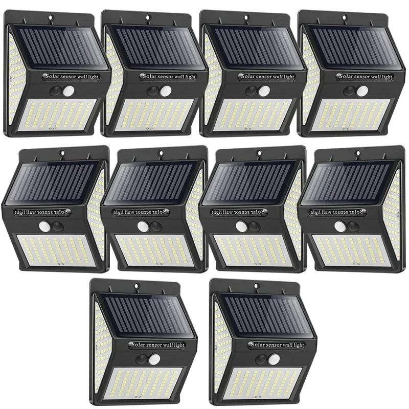 144 LED Reflector Solar Outdoor Lights Waterproof Motion Sensor Street Lamp Sunlight Solar Power Spotlight for Garden Decoration