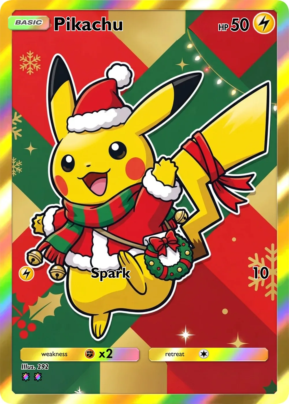 Pokemon Cards Christmas series Kawaii Gengar Charizard Dragonite Gardevoir PTCG Cards Holo Rare Creativity Pokemon Gift view 2