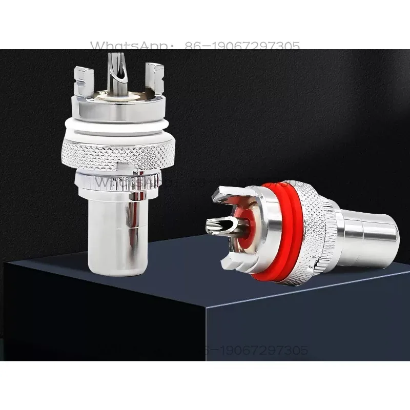 Rhodium-plated Female Seat, Audio Amplifier Seat, Fever-plated Rhodium-plated Signal Terminal