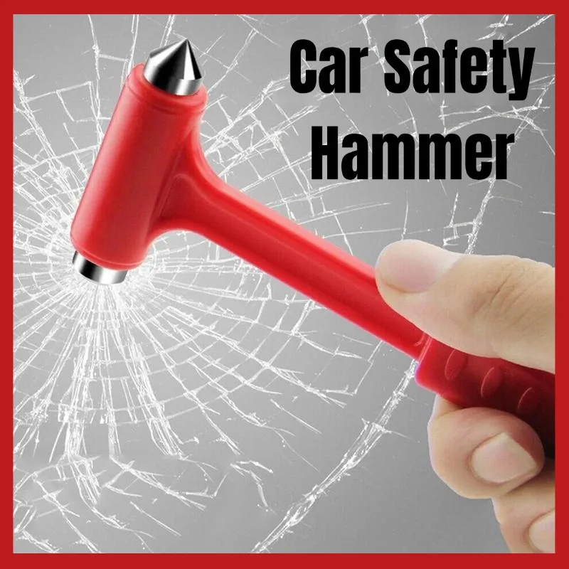 

2 в 1 автомобильный безопасный молоток, оконный выключатель, резак для ремней безопасности, инструмент для аварийного спасения, автобезопасный спасательный молоток