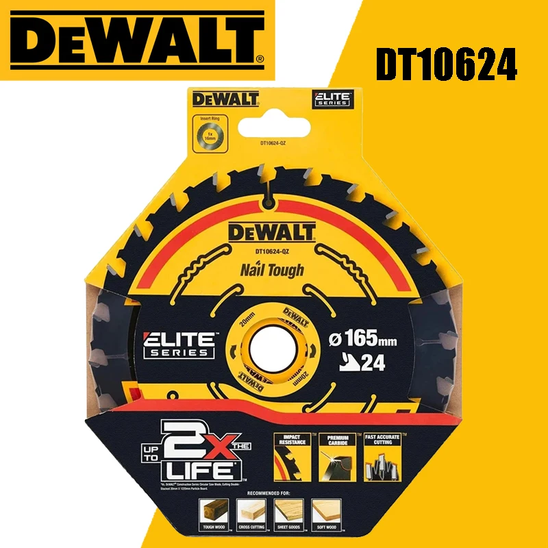 DEWALT-Série de lâminas de serra circular, alta dureza, corte rápido, corte de carpintaria, acessórios especiais para ferramentas elétricas