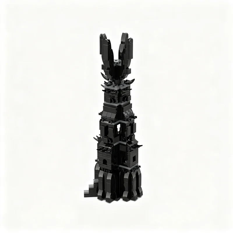 

551PCS MOC Fantasy Movie Mini Tower Orthanc Model Collectible Display DIY Creative Building Blocks Gift Decoration Building Set