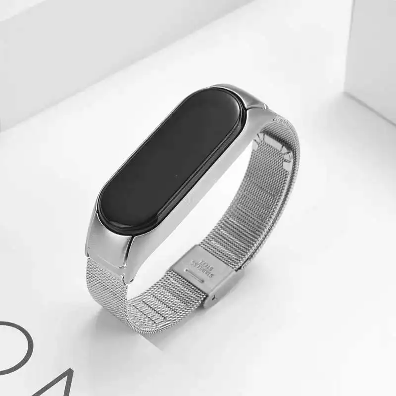 Metal Strap for Xiaomi Mi Band 6 5 4 3 Stainless Steel Metal Bracelet For MiBand 6 5 Watchbands Replacement Strap For MI Band 4