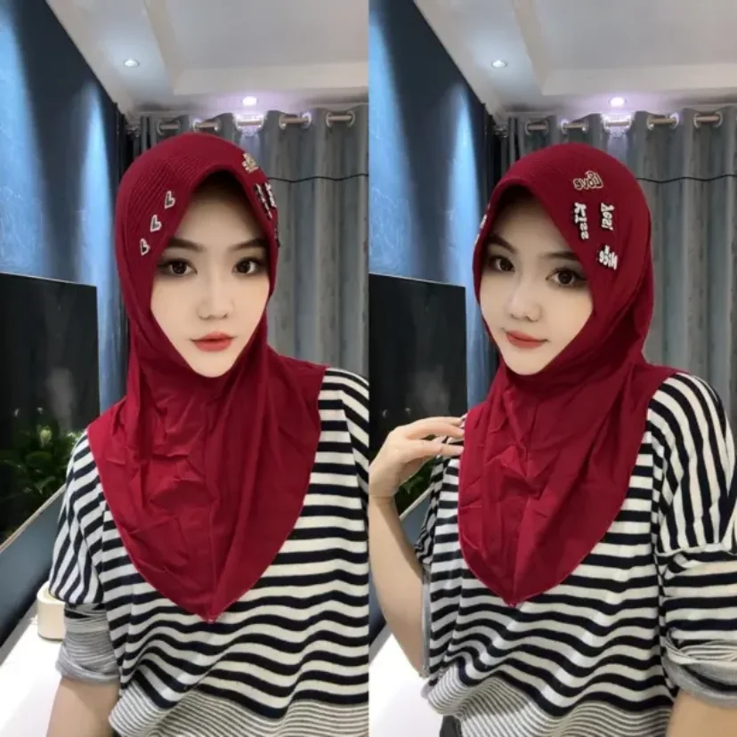 2025 New Year Gift Sponge Hat Muslim Women Convenient Hijabi