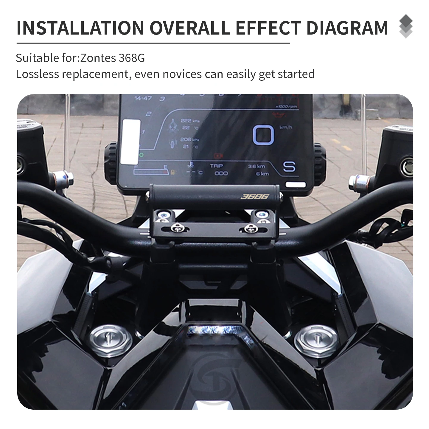 

New for ZONTES 368G 703F GPS Bracket 368G 2024 2025 2026 Navigation Bracket Mobile Phone Bracket Modification Accessories