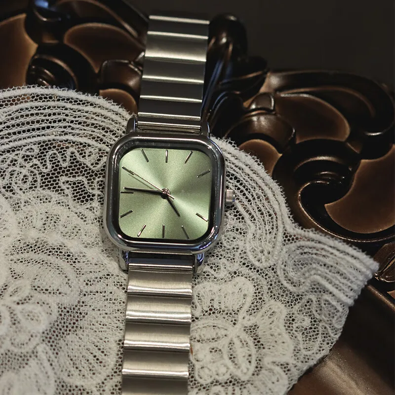 Women'S Gift: Square Steel Strap Vintage Watch, Antique Style, Fashionable And Luxurious Women'S Watch, Timepiece Accessories