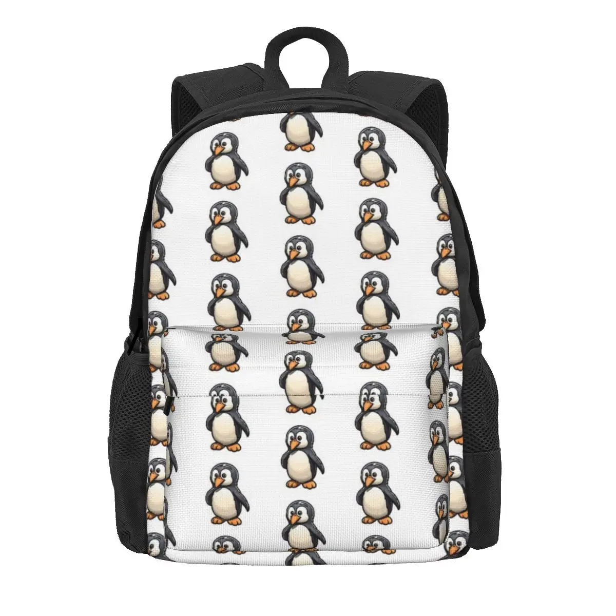 Encantadoras mochilas redondeadas de pingüino de dibujos animados para niños y niñas, mochila escolar, bolsa de hombro para computadora portátil