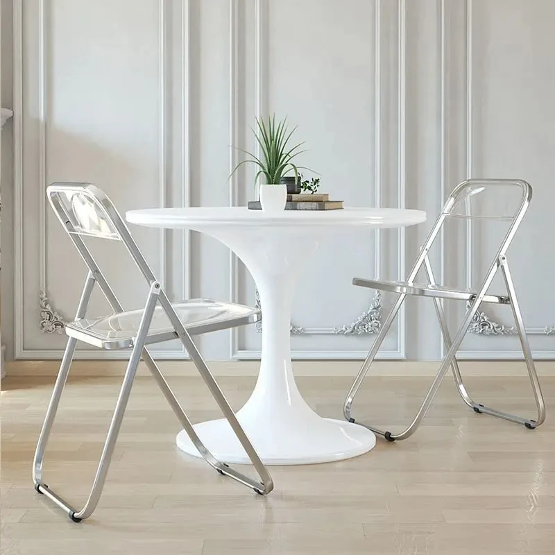 Nordic style creatic transparent folding dining room chair acrylic plastic