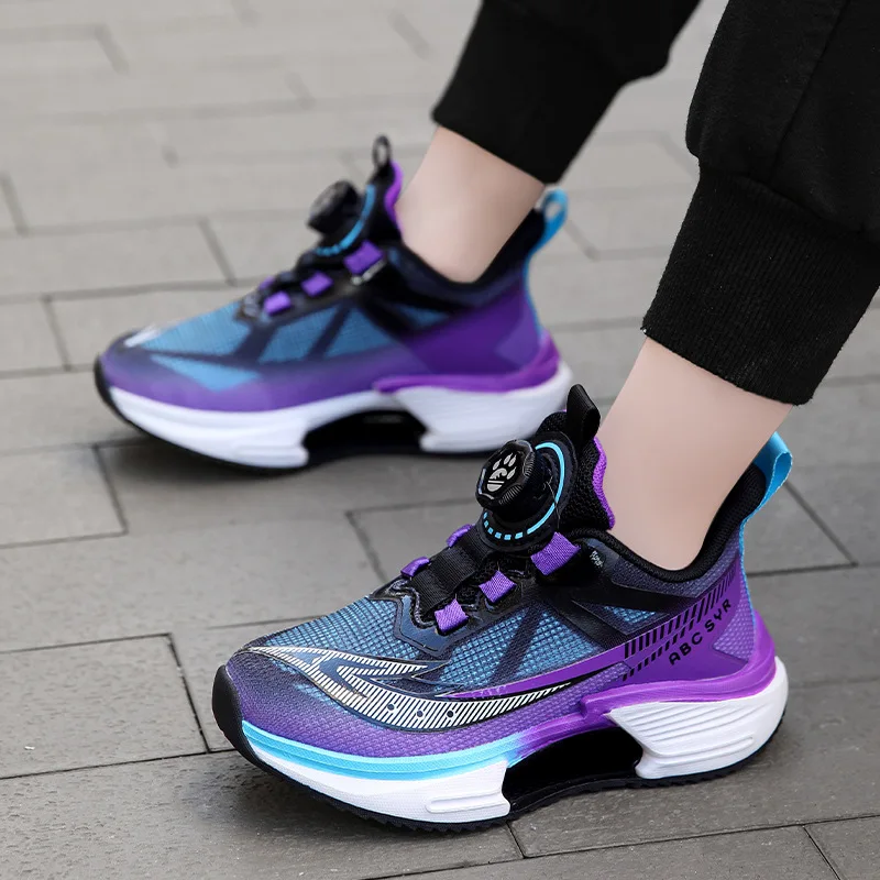 

High Quality Kids Tennis Boys Sport and Running Shoes Mesh Sneakers Non-slip Button SK615