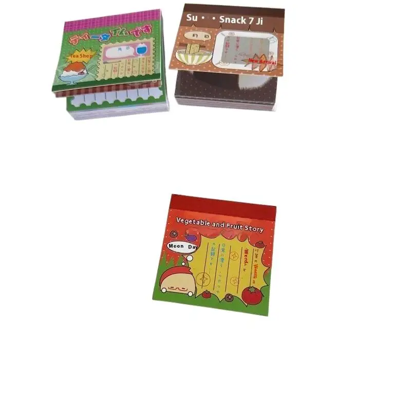 50 hojas de notas autoadhesivas antiguas de estilo japonés, pegatinas para mensajes, notas Kawaii para álbum de recortes, suministros de papelería