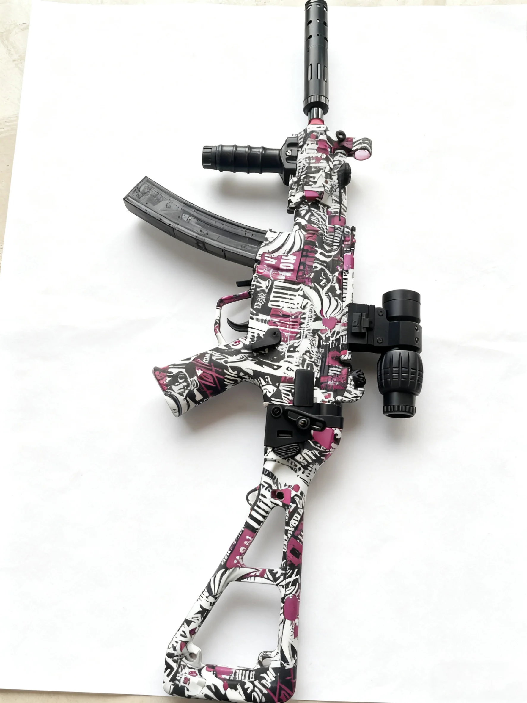 MP5K Gel Blaster Elektryczny Pistolet na Kulki Żelowe Pełny Automat Zabawka Dalekiego Zasięgu 30 Metrów do Gier Taktycznych na Zewnątrz dla Dorosłych