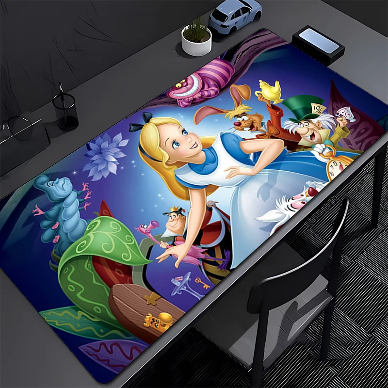 Mouse Pad Gamer Large Computer Notebook Pc Rubber Mousepad Carpet Gaming Accessories A-Alices in Wonderland Keyboard Desk Mat