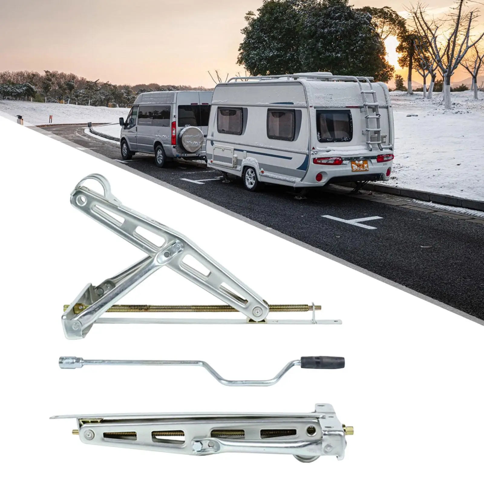 2x Generic Trailer Stabiliser Legs, Stabiliser Legs Lifter Jack Accessory Sturdy Premium Stabilizing Stands for Caravans