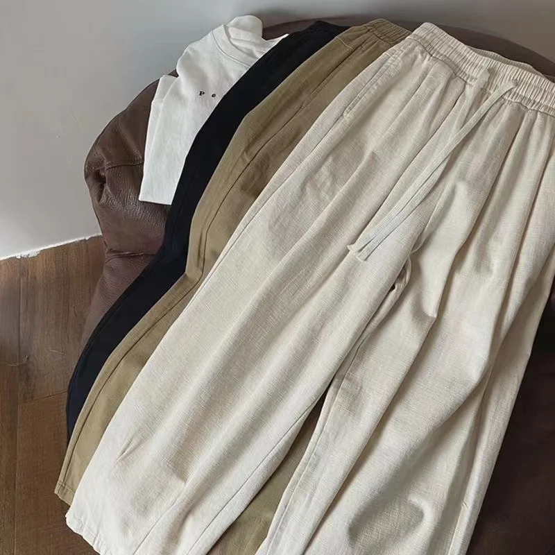 

plus Size High Waist Loose Wide Leg Casual Pants Korean Sle Vintage Japanese Sle All-Match Women's plus Size 300 Pou