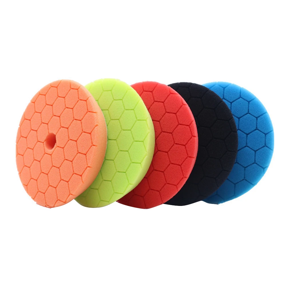 5Pcs  6 Inch Large Size Sponge Polishing Pads Car Foam Buffing Waxing Sponge Pads Kit for Car Buffer Polisher Cleaning Tool