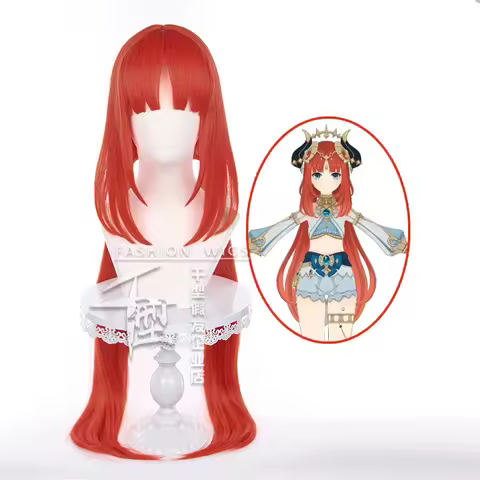Genshin Impact Nilou Cosplay Costume Party Hair Anime Wig Wigs