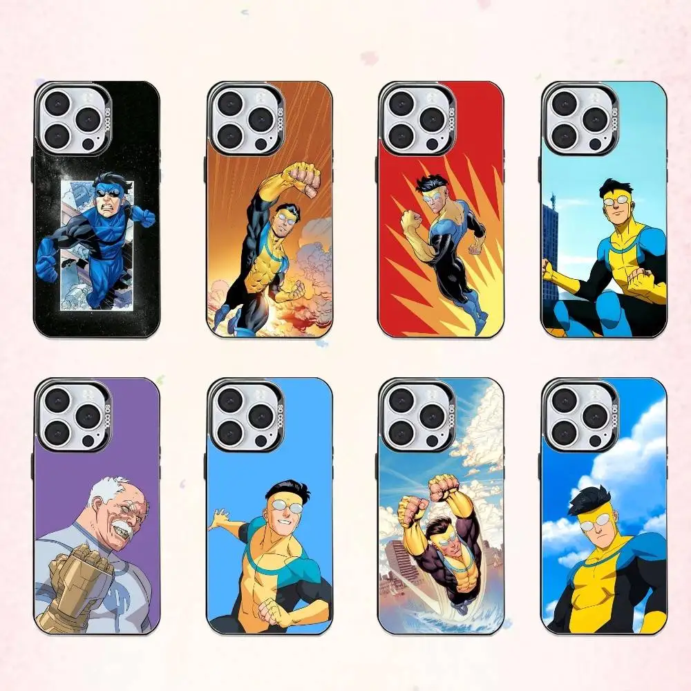 

Brutal I-Invincible B-Battle Phone Case For iPhone17,16,15,14,13,12,11 Plus,Pro Max Colored Silver Plated Inside Cover