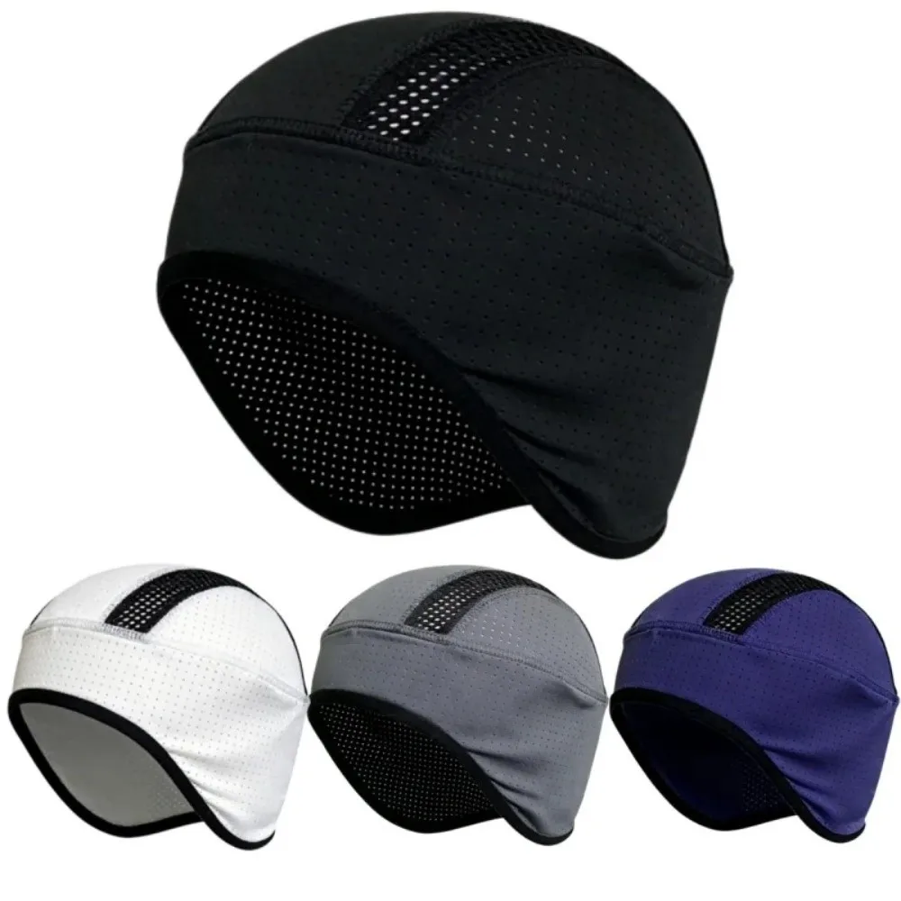 Comfortable Ice Silk Motorcycle Helmet Inner Cap Quick Dry Breathable Helmet Liner Sun Protection Mesh Racing Cap for Cycling