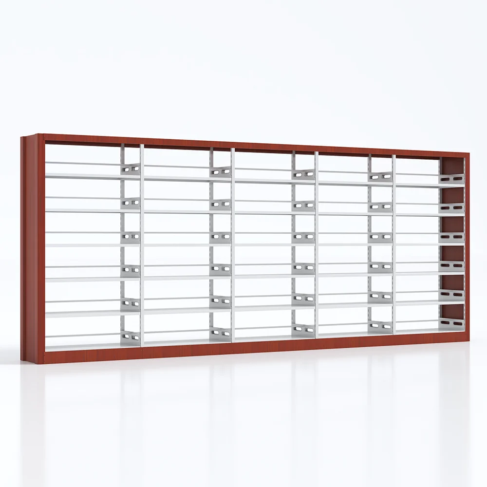 Single Side Metal Library Book Shelves Steel Bookshelf Bookcases Book Shelf