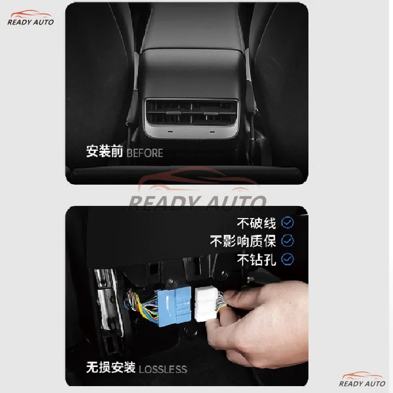 8.66 Inches Rear Display for Tesla Model Y 3 Android 13 WIFI Entertainment Screen 4G+64G Wireles Carplay Andriod Auto