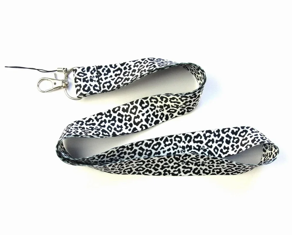 Leopard Animal Printed Key Lanyard ID Badge Card Holders Phone Neck Straps with Keyring Phone Accessories