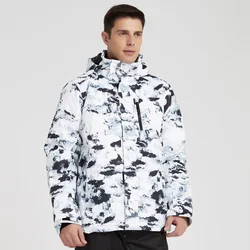 Chaquetas de esquí para hombre, abrigos de snowboard impermeables a prueba de viento, deportes al aire libre, ropa de esquí engrosada, Tops cálidos, novedad de 2025