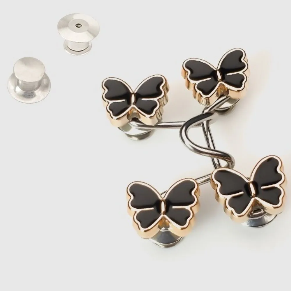 No Sewing Required Adjustable Tightener Waist Buckle Nail-Free Flower Design Waist Button Fastener Reusable Removable