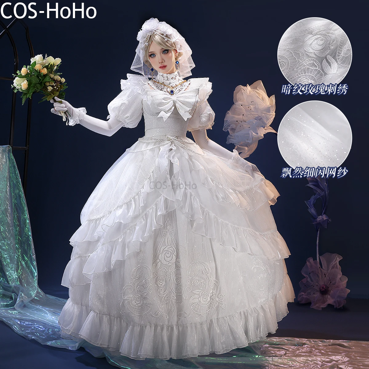 COS-HoHo Identity V Marie Promised Day Game Suit Elegant Dress Uniform Cosplay Costume Halloween Party Role Play Outfit Women