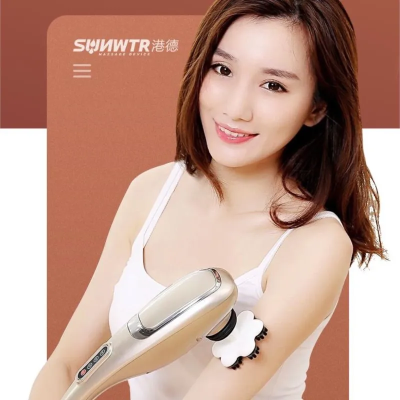 

Handheld Back Massager Cordless Neck With 6 Massage Nodes Body For Back Pain Relief And Muscle Relax Household Comfort USB 220V