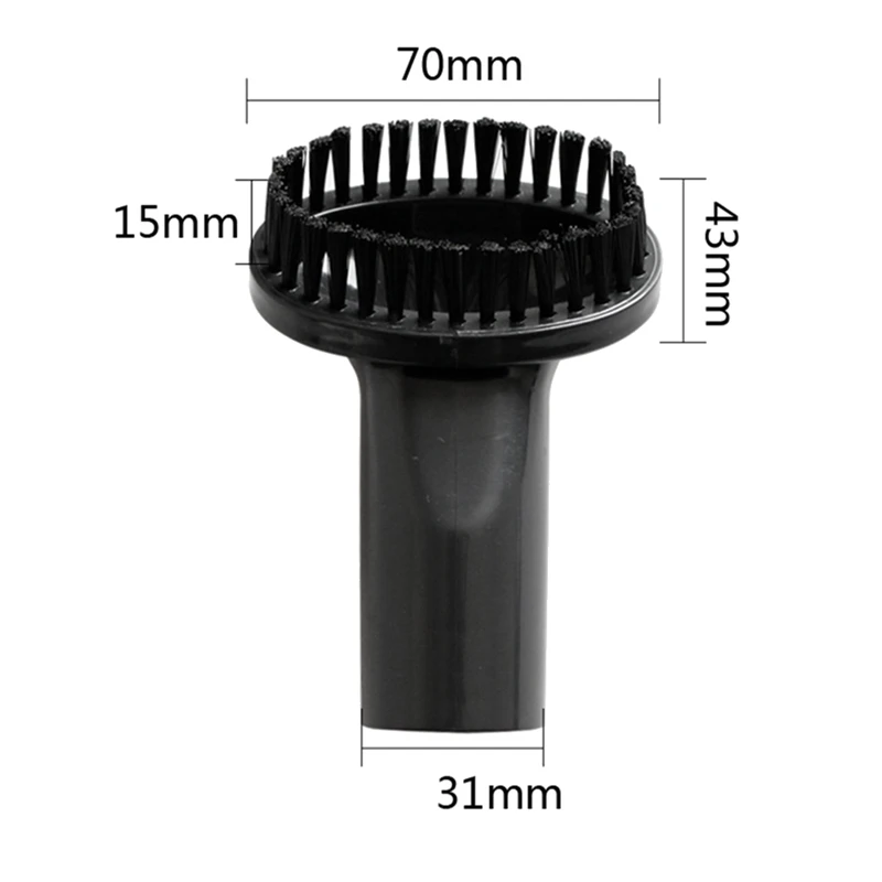 Japanese Version Of The Vacuum Cleaner Accessories PP Hair Oval Black Brush Head Interface Diameter 31Mm