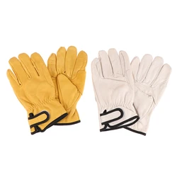 Work Gloves Sheepskin Leather Workers Work Welding Safety Protection Gloves Driving Grinding Welding Multipurpose Working Gloves