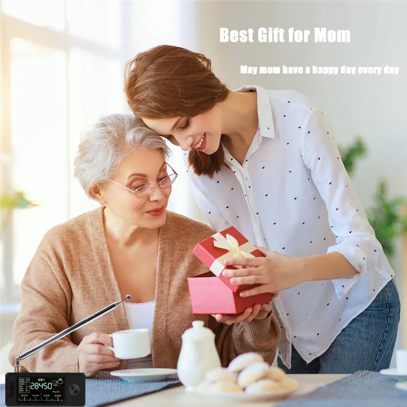 AS95-Portable Mini Radio Supports 0.5-108Mhz LSB/USB/AM/FM Full Band With Antenna Signal Receiver /SW/MW/VHF Band