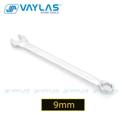 9mm Combination Wrench Open End Matte Polished Fixed Head Cr-V All-Purpose Master Spanner for Household Garage Auto Repairs