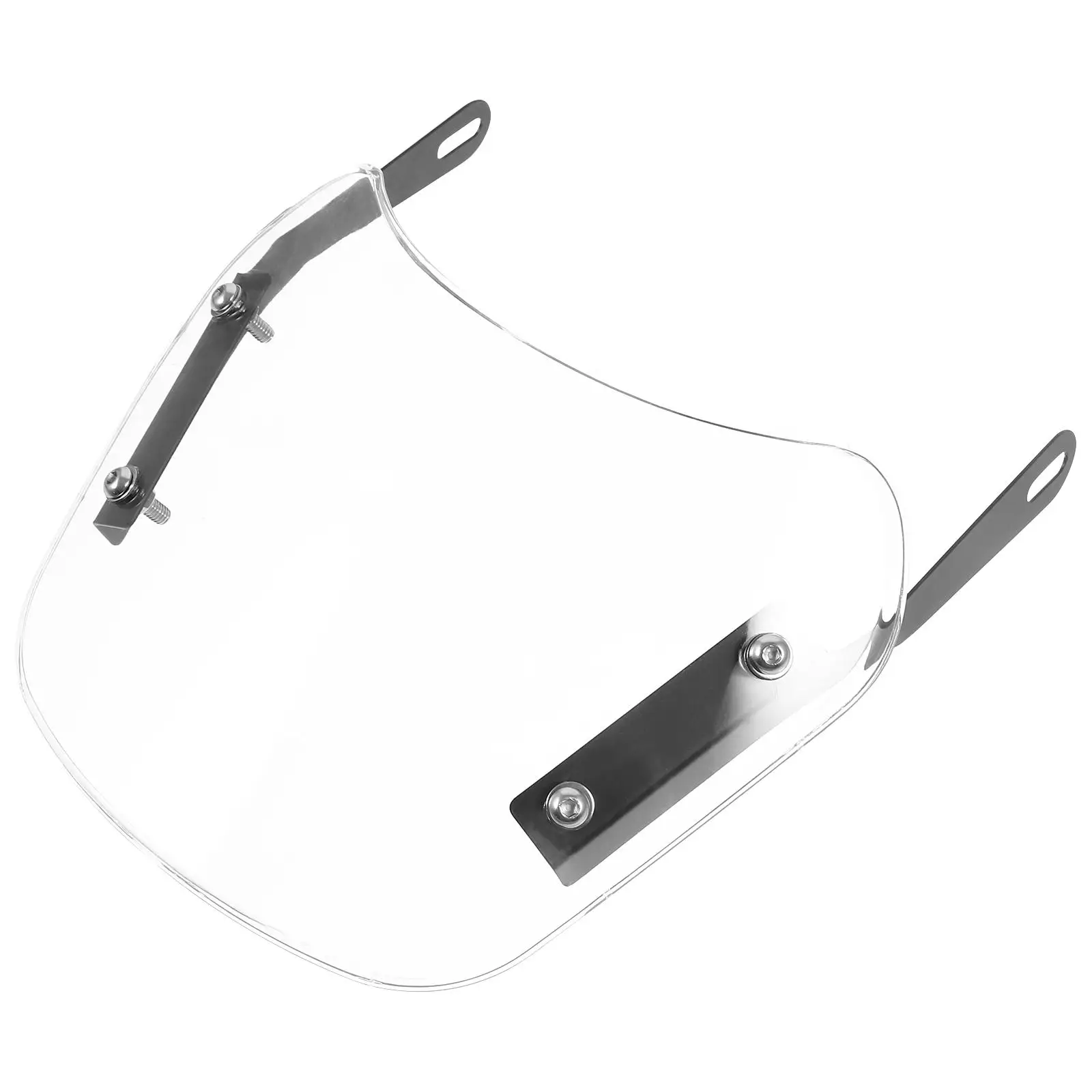 

1pcs Motorcycle Windshield Retro CG125 Transparent Front Protector White ABS Material Snowmobile Electric Scooter