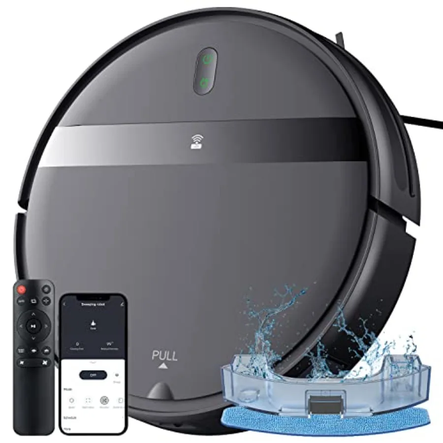 Robot Vacuum and Mop Combo App/Alexa Robotic Vacuum With WiFi/Bluetooth Self-Charging Mopping Robot Vacuum Cleaner Set Schedule