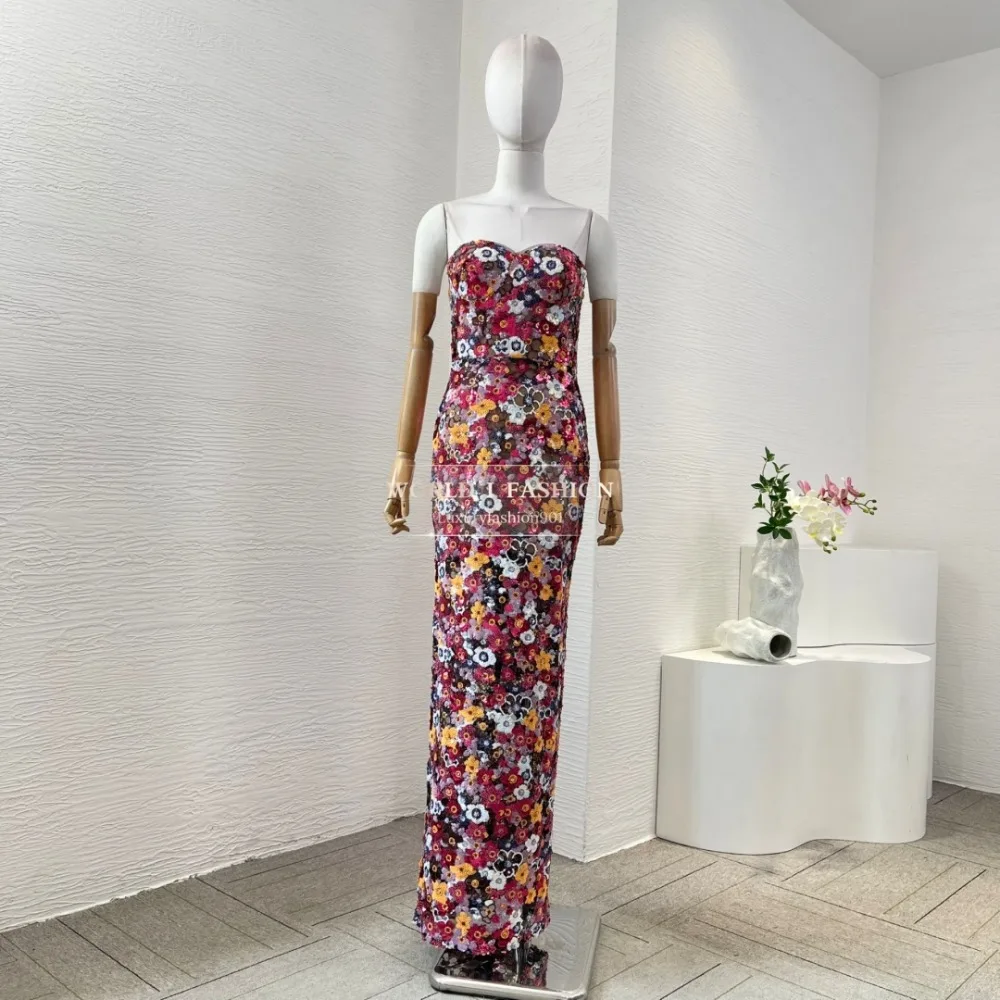 

Multi Color Sleeveless Sequin Mermaid Fishtail Maxi Dress 2025