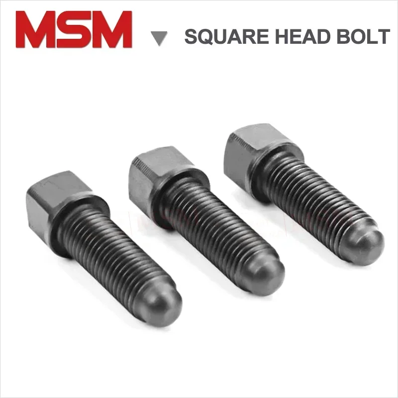 10pcs Lathe Tool Holder Screws M8 M10 M12 M14 M16 Forging Carbon Steel 8.8 Grade Square Head Bolt with Short Dog Point DIN479