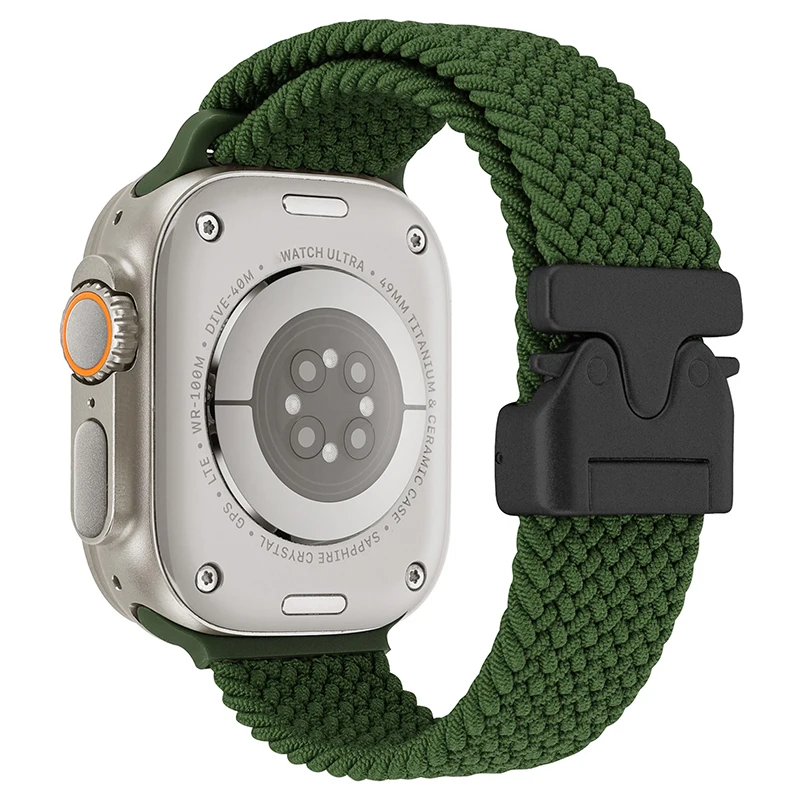 Geflochtenes Fallschirmarmband für Apple Watch Ultra 3/2 Band 49 mm 46 mm 45 mm 42 mm 44 mm 41 mm Nylonarmband iWatch 11 10 9 8 7 6 SE Gürtel