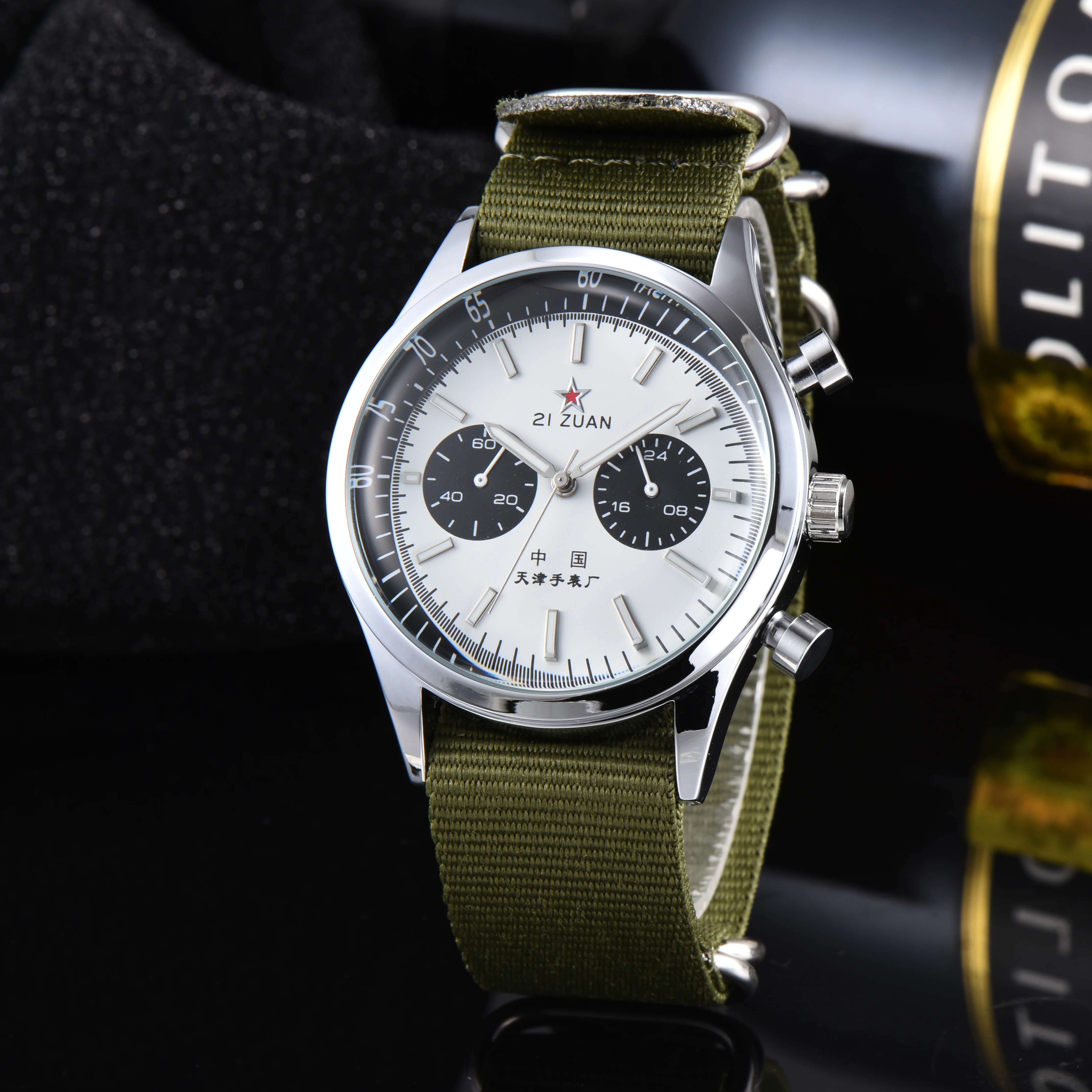 Men's Business Quartz Watch Full Function round Five Needle Timer Fashionable And Stylish Accessory for Professional Use