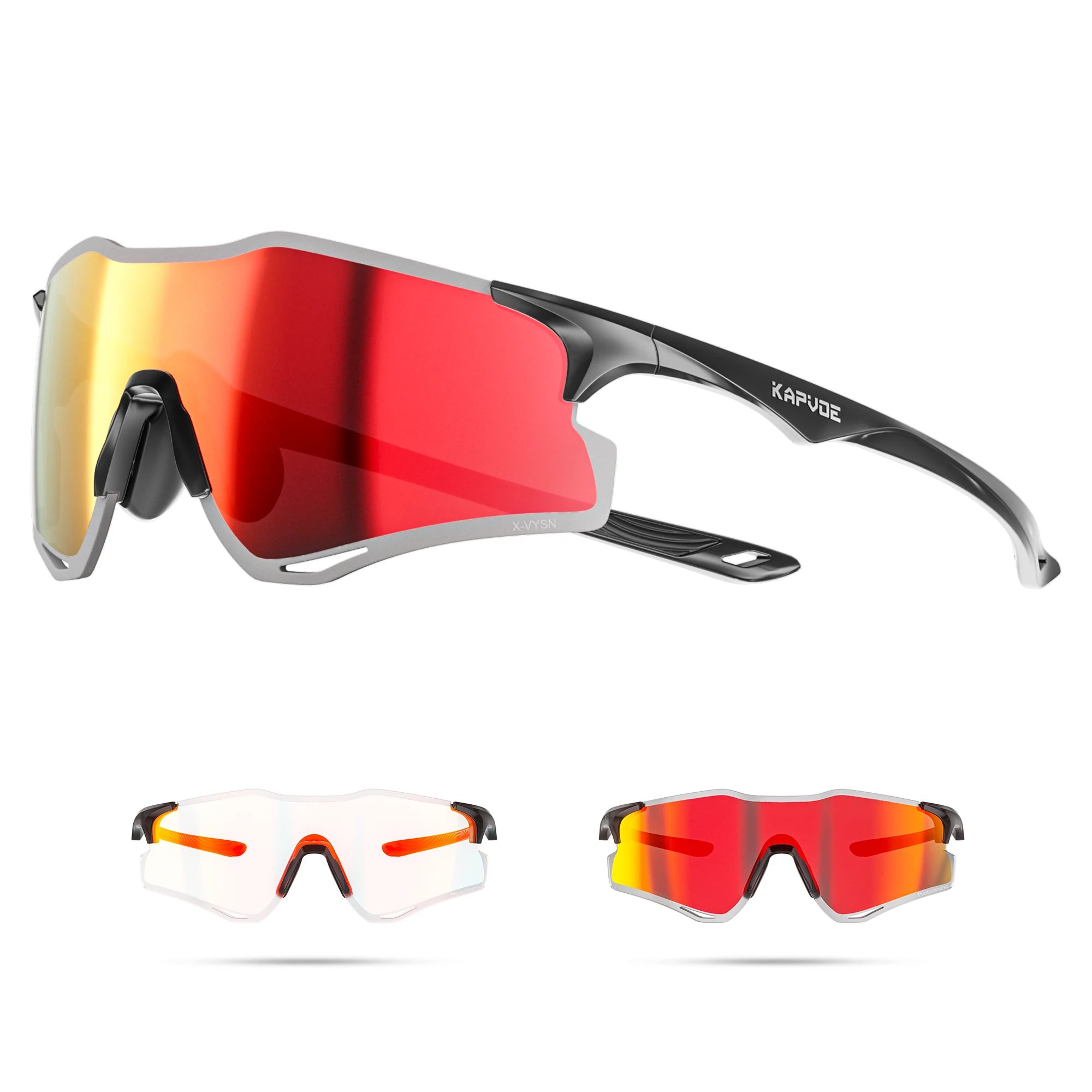 

Kapvoe фотохромные солнцезащитные очки легкие спортивные очки для бега велосипедные солнцезащитные очки для мужчин очки походные женские очки UV400