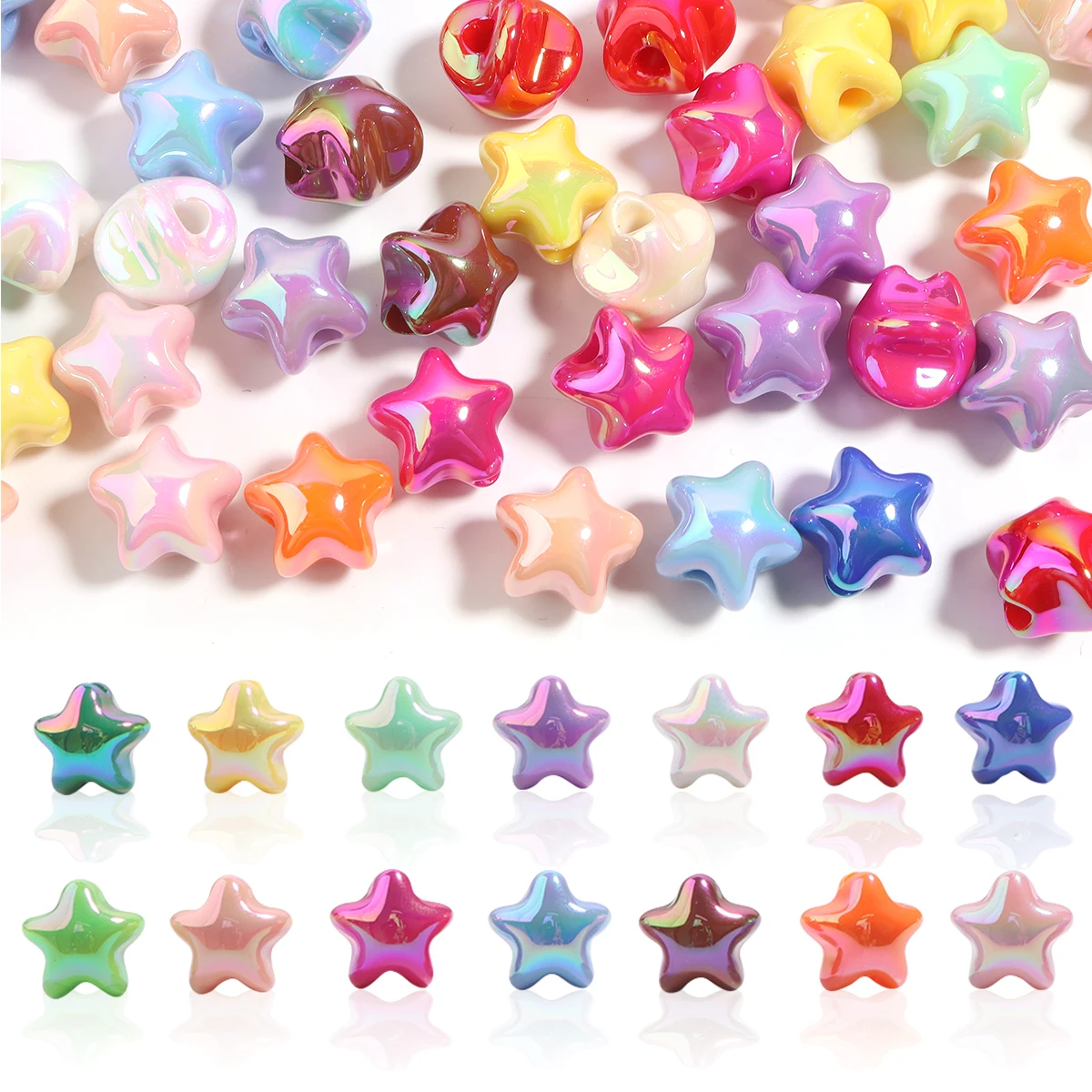 10pcs Colorful Chunky Pentagra - Phone Accessories Beads recension och pris