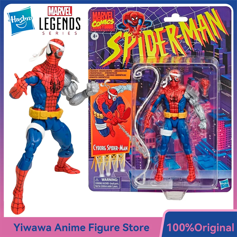 

[В наличии] Оригинальная коллекция Hasbro Marvel Legends в стиле ретро, киборг, Человек-паук, 6-дюймовая масштабная фигурка, модель, орнамент, подарочные игрушки