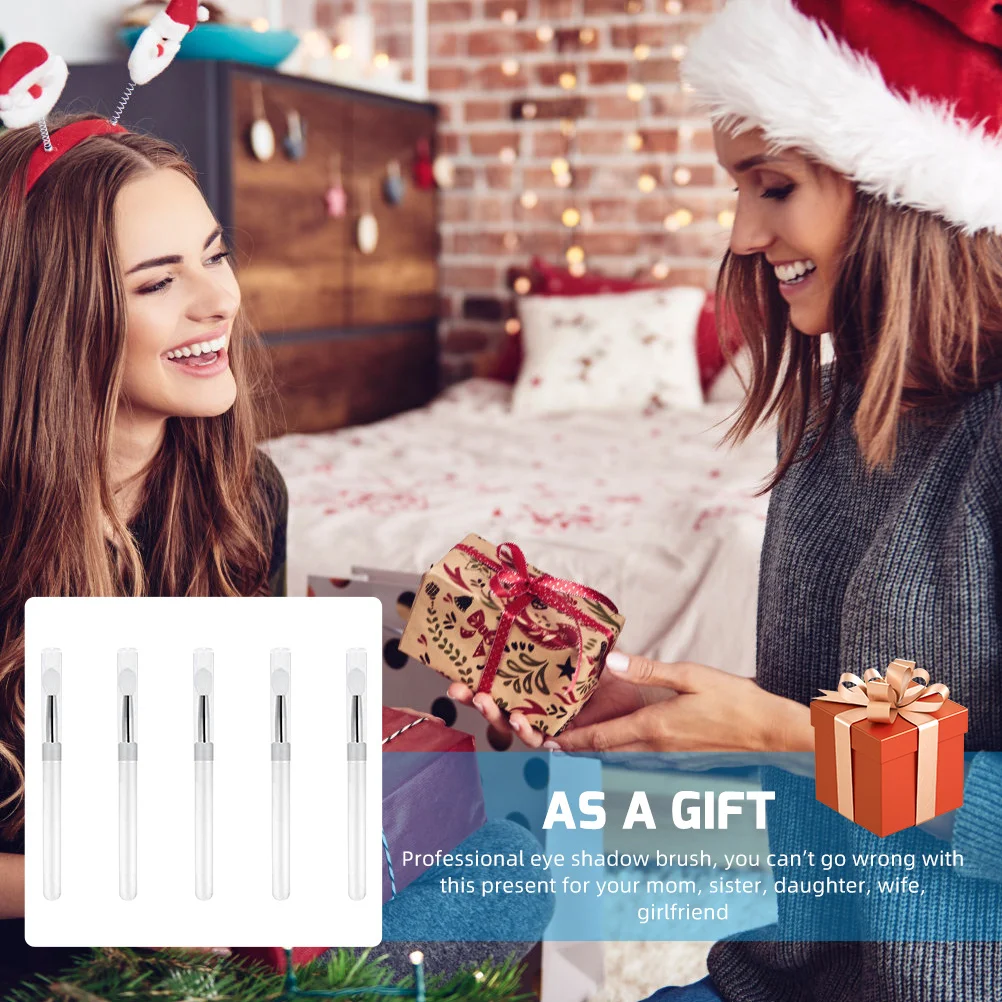 

5Pcs Lipstick Brush Multi Function Eyeshadow Applicator Easy to Clean Reusable Beauty Tool for